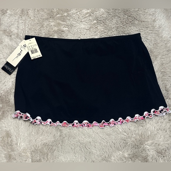 NWT Profile by Gottex Black Skirt with Ruffled Hem - Picture 3 of 6